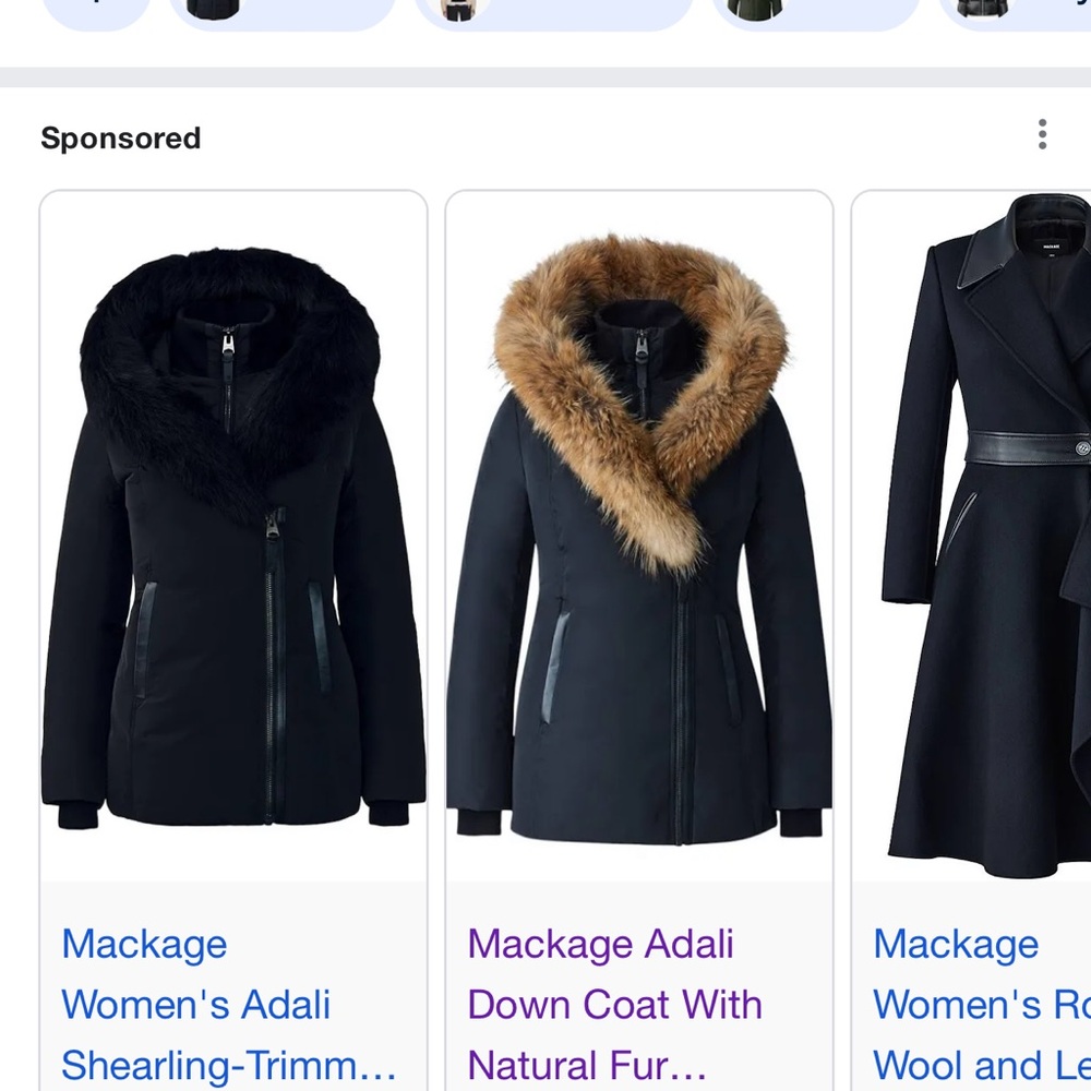 Mackage Women's Adali Down Coat with Fur Trim